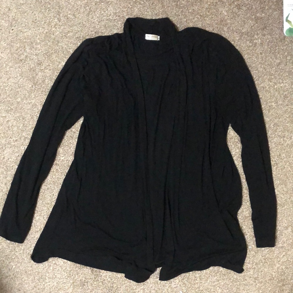 Classic Black Knit Cardigan Sweater
